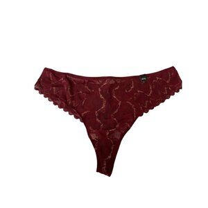 Women's Etam Tabby plus Size Tango, Thong, Panties, 2XL Maroon